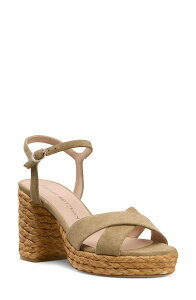 �X�`���A�[�g ���C�c�}�� ���f�B�[�X �V���[�Y �q�[�� �v���b�g�t�H�[�� �T���_�� Stuart Weitzman Dayna Platform 80 Sandal Golden Olive/ Natural �I���[�u