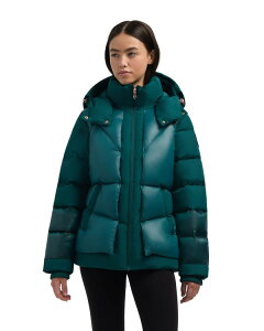 �p�W���[�� ���f�B�[�X �A�E�^�[ �W���P�b�g�E�u���]�� Pajar Vega Mixed Media Puffer Jacket with Removable Hood Emerald �G�������h