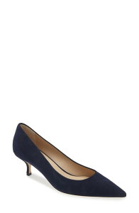�X�`���A�[�g ���C�c�}�� ���f�B�[�X �V���[�Y �q�[�� Stuart Weitzman Power Pointed Toe Kitten Heel Pump Nice Blue �u���[