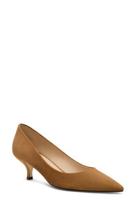 �X�`���A�[�g ���C�c�}�� ���f�B�[�X �V���[�Y �q�[�� Stuart Weitzman Power Pointed Toe Kitten Heel Pump Toasted Almond