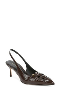 ���F���j�J �x�A�[�h ���f�B�[�X �V���[�Y �q�[�� Veronica Beard Rashida Slingback Pointed Toe Pump Mocha ���J