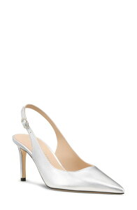 �X�`���A�[�g ���C�c�}�� ���f�B�[�X �V���[�Y �q�[�� Stuart Weitzman Power Pointed Toe Slingback Pump Silver �V���o�[
