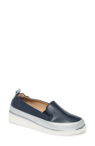�����z���C�g ���f�B�[�X �V���[�Y �X�j�[�J�[ Ron White Nelleca Slip-On Sneaker Navy/Silve �l�C�r�[