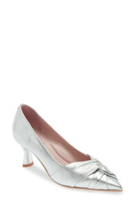�i�I�g ���f�B�[�X �V���[�Y �q�[�� Naot Harlow Pointed Toe Pump Silver Metallic Leather �V���o�[
