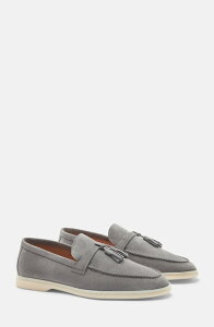 �X�J���b�\ �����Y �V���[�Y ���[�t�@�[ SCAROSSO Leandro Loafers Grey - Suede �O���[