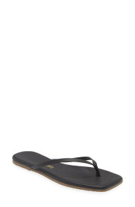 �e�B�L�[�Y ���f�B�[�X �V���[�Y �T���_�� TKEES Lily Square Toe Flip Flop Black �u���b�N