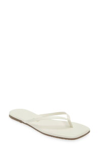 �e�B�L�[�Y ���f�B�[�X �V���[�Y �T���_�� TKEES Lily Square Toe Flip Flop Cream �N���[��