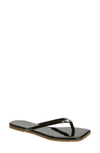 �e�B�L�[�Y ���f�B�[�X �V���[�Y �T���_�� TKEES Lily Square Toe Flip Flop Licorice