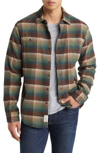 �V���b�g �j���[���[�N �����Y �g�b�v�X �V���c Schott NYC Two-Pocket Long Sleeve Flannel Button-Up Shirt Falling Leaves