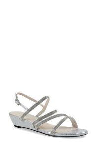 �^�b�`�A�b�v ���f�B�[�X �V���[�Y �q�[�� �T���_�� Touch Ups Jodi Slingback Wedge Sandal Silver �V���o�[