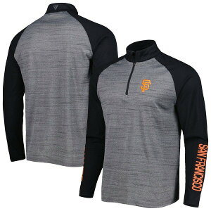 ���x���E�F�A �����Y �A�E�^�[ �p�[�J�[�E�X�E�F�b�g Men's Levelwear Heather Gray San Francisco Giants Vandal Raglan Quarter-Zip Top Heather Gray �O���[