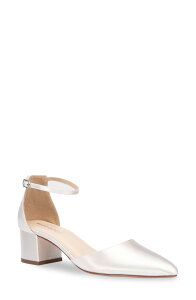 �^�b�`�A�b�v ���f�B�[�X �V���[�Y �q�[�� �A���N�� Touch Ups Tegankle Strapointed Toe Pump White �z���C�g