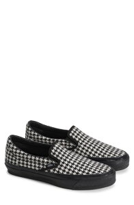 �o���Y �����Y �V���[�Y �X���b�|���E���[�t�@�[ �X�j�[�J�[ Vans LX Classic 98 Slip-On Sneaker Houndstooth Black/White �z���C�g
