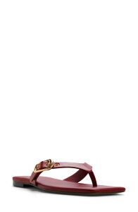 �A���h ���f�B�[�X �V���[�Y �T���_�� ALDO Leonnia Buckle Flip Flop Medium Red ���b�h