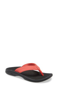 �I���J�C ���f�B�[�X �V���[�Y �T���_�� OluKai Ohana Flip Flop Hot Coral/ Black �u���b�N