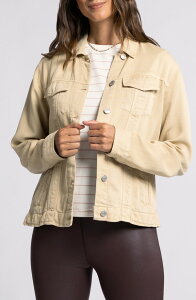�X���b�h�A���h�T�v���C ���f�B�[�X �{�g���X �f�j���p���c �W���P�b�g Thread & Supply Jackie Denim Trucker Jacket Light Khaki �J�[�L