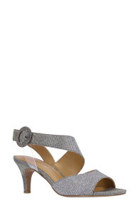�W�F�C���j�[ ���f�B�[�X �V���[�Y �q�[�� �T���_�� �A���N�� J. Rene Safirankle Strap Sandal Pewter �s���[�^�[