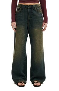 �R�b�g���I�� ���f�B�[�X �{�g���X �f�j���p���c Cotton Women's Low Super Baggy Jean Eden Blue �u���[