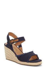 ���b�L�[�u�����h ���f�B�[�X �V���[�Y �T���_�� Lucky Brand Mindra Espadrille Wedge Sandal Indigo Fabric �C���f�B�S
