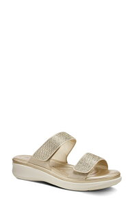 �t���N�T�X ���f�B�[�X �V���[�Y �q�[�� �T���_�� Flexus by Spring Step Bling Sandal Soft Gold �S�[���h