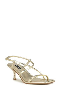 �i�C���E�F�X�g ���f�B�[�X �V���[�Y �q�[�� �T���_�� Nine West Haya Slingback Sandal Gold �S�[���h