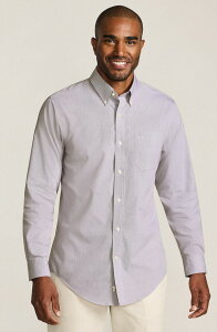 �����Y�G���h �����Y �g�b�v�X �V���c �{�^���_�E�� �R�b�g�� �_�E�� Lands' End No Iron Supima Cotton Pinpoint Buttondown Collar Dresshirt Lush Burgundy Mini Check �o�[�K���f�B