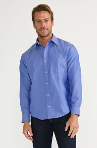 �����Y�G���h �����Y �g�b�v�X �V���c Lands' End Solid No Iron Supima Pinpoint Straight Collar Dresshirt Light French Blue �u���[