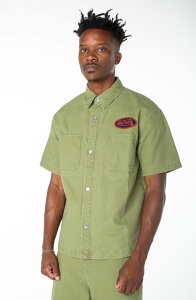 �t�H���_�b�` �����Y �g�b�v�X �V���c Von Dutch Short Sleeve Snap Front Hell Shirt Sphagnum