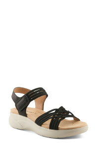 �t���N�T�X ���f�B�[�X �V���[�Y �q�[�� �v���b�g�t�H�[�� �T���_�� Flexus by Spring Step Delosa Platform Sandal Black �u���b�N