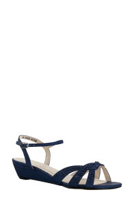 �^�b�`�A�b�v ���f�B�[�X �V���[�Y �q�[�� �T���_�� Touch Ups Lena Wedge Sandal Navy �l�C�r�[
