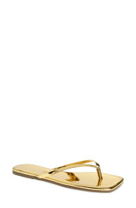 �e�B�L�[�Y ���f�B�[�X �V���[�Y �T���_�� TKEES Lily Square Toe Flip Flop Gold �S�[���h