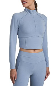 ���[�k ���f�B�[�X �A�E�^�[ �p�[�J�[�E�X�E�F�b�g �n�[�t�W�b�v Rhone Heatherevive Crop Quarter Zip Top Forever Blue Heather �w�U�[