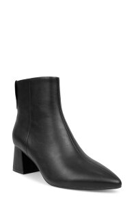 �G�A���\�[���Y ���f�B�[�X �V���[�Y �u�[�c�E���C���u�[�c Aerosoles Enoch Pointed Toe Bootie Black Faux Leather �u���b�N