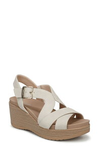 �h�N�^�[�E�V���[�� ���f�B�[�X �V���[�Y �q�[�� �T���_�� Dr. Scholl's Cali Beach Slingback Platfrom Wedge Sandal Whitecap