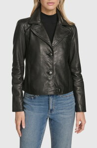 �A���h�����[�}�[�N ���f�B�[�X �A�E�^�[ �W���P�b�g�E�u���]�� ���U�[ Andrew Marc Paluma Leather Jacket Black �u���b�N