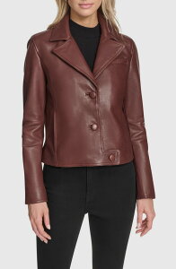 �A���h�����[�}�[�N ���f�B�[�X �A�E�^�[ �W���P�b�g�E�u���]�� ���U�[ Andrew Marc Paluma Leather Jacket Ruby ���r�[