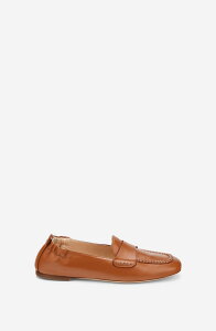 �G�[�W�[�G�� ���f�B�[�X �V���[�Y �X���b�|���E���[�t�@�[ ���U�[ AGL Mara Pure Leather Moccasin Brandy Nappa