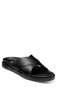 �X�e�C�V�[�A�_���X �����Y �V���[�Y �T���_�� Stacy Adams Montel Crossover Slide Sandal Black �u���b�N