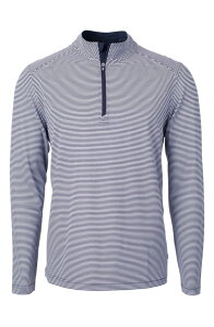 �J�b�^�[�A���h�o�b�N �����Y �A�E�^�[ �p�[�J�[�E�X�E�F�b�g �n�[�t�W�b�v Cutter & Buck Virtue Micro Stripe Quarter Zipullover Navy Blue/ White �z���C�g