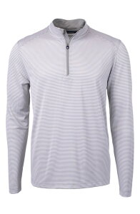 �J�b�^�[�A���h�o�b�N �����Y �A�E�^�[ �p�[�J�[�E�X�E�F�b�g �n�[�t�W�b�v Cutter & Buck Virtue Micro Stripe Quarter Zipullover Polished/ White �z���C�g