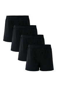 �p�N�g �����Y �A���_�[�E�F�A �{�N�T�[�p���c �R�b�g�� �j�b�g Pact Organicotton Everyday Knit Boxer 4-Pack Black �u���b�N