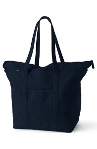 �����Y�G���h ���f�B�[�X �o�b�O Lands' End Zip Top Long Handle Canvas Tote Bag Radiant Navy �l�C�r�[