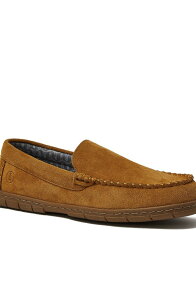 �����Y�G���h �����Y �V���[�Y �T���_�� �X�G�[�h Lands' End Flannelined Suede Slip On Moccasin Slippers English Tan Suede �^��