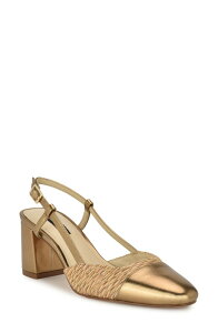 �i�C���E�F�X�g ���f�B�[�X �V���[�Y �q�[�� �L���b�v Nine West Unda Slingback Cap Toe Pump Bronze