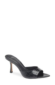 �}���S ���f�B�[�X �V���[�Y �T���_�� MANGO Pepyco Slide Sandal Black �u���b�N