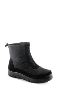 �t���N�T�X ���f�B�[�X �V���[�Y �u�[�c�E���C���u�[�c �L���e�B���O Flexus by Spring Step Lakeffect Waterproofaux Fur Lined Quilted Snow Bootie Black �u���b�N