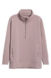 �[�� ���f�B�[�X �A�E�^�[ �p�[�J�[�E�X�E�F�b�g �n�[�t�W�b�v Zella Kickback Ottoman Half Zip Tunic Mauve Dove
