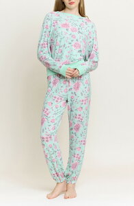 �n�j�[�f���[ �C���e�B���b�c ���f�B�[�X �A���_�[�E�F�A �i�C�g�E�F�A �W���[�W�[ Honeydew Star Seeker Brushed Jersey Pajamasoft Mint Floral �~���g