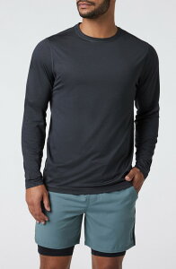 �r���I�[�� �����Y �g�b�v�X T�V���c Vuori Long Sleeve Tradewind Performance Tee 2.0 Black Heather �u���b�N