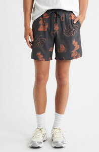 ���[�A�N �����Y �{�g���X �n�[�t�p���c�E�V���[�c �V���[�g�p���c Roark Serrano 7 Drawstring Shorts Onyx